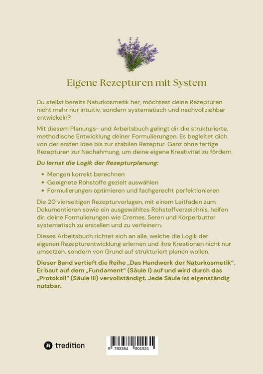 Produktbild: Naturkosmetik - Die Rezeptur-Logik - S&auml;ule II - Rezepte selbst entwickeln