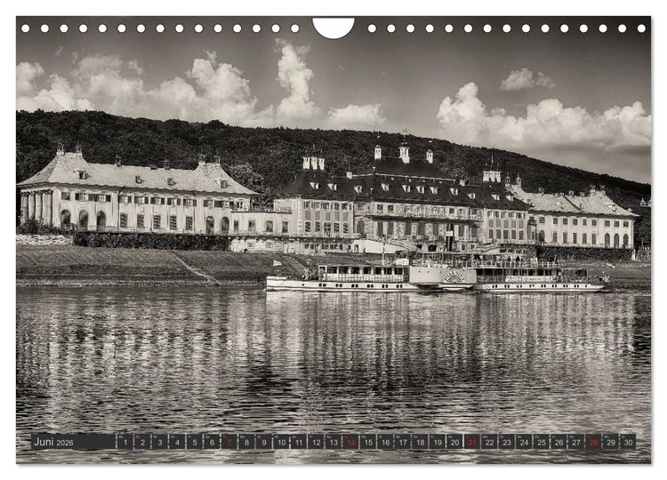 Produktbild: Schaufelraddampfer der S&auml;chsischen Dampfschiffahrt (Wandkalender 2026 DIN A4 quer), CALVENDO Monatskalender
