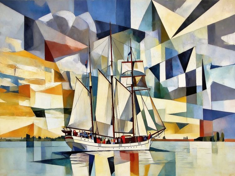 Produktbild: CALVENDO Puzzle Segelschiff in untergehender Sonne | 1000 Teile Lege-Gr&ouml;&szlig;e 64x48cm Foto-Puzzle f&uuml;r gl&uuml;ckliche Stunden