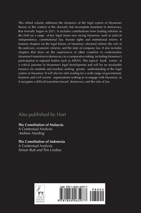 Produktbild: Law, Society and Transition in Myanmar,