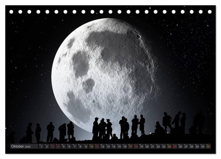 Produktbild: Sonne und Mond - faszinierend und anziehend (Tischkalender 2026 DIN A5 quer), CALVENDO Monatskalender
