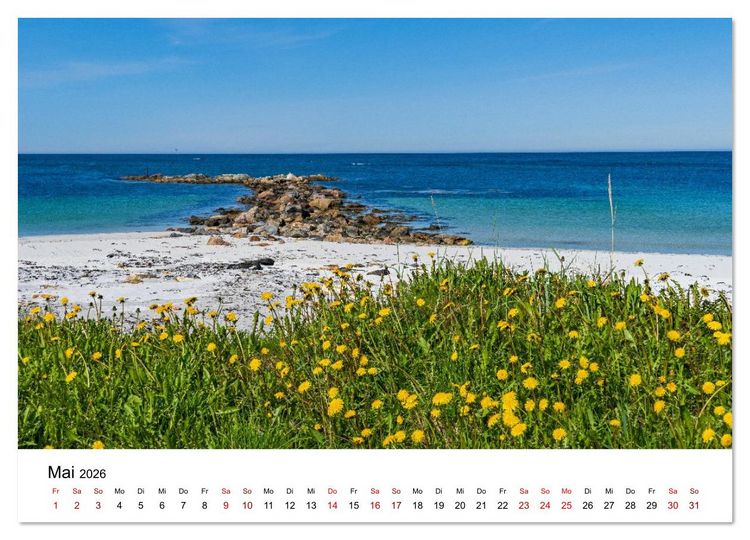 Produktbild: Inseln im Nordmeer - Lofoten-And&oslash;ya-Senja (Wandkalender 2026 DIN A2 quer), CALVENDO Monatskalender