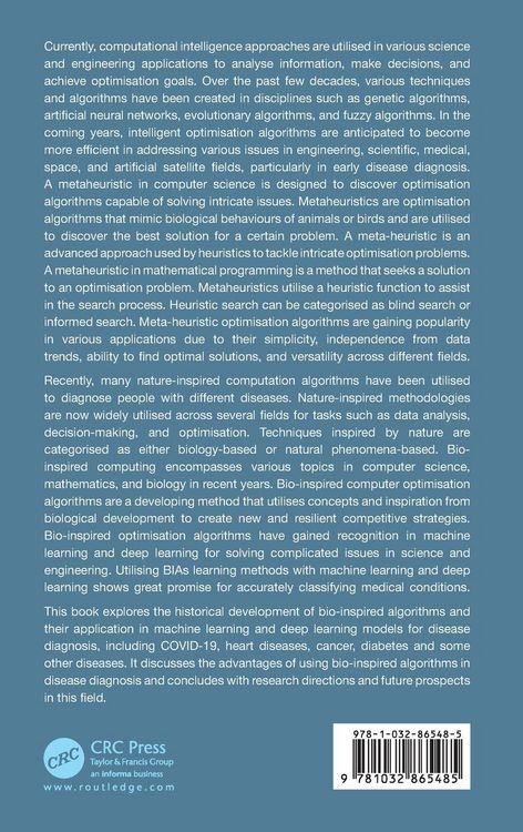 Produktbild: Bio-inspired Algorithms in Machine Learning and Deep Learning for Disease Detection