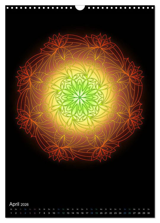 Produktbild: Mandala-Kalender 2026 (Wandkalender 2026 DIN A3 hoch), CALVENDO Monatskalender