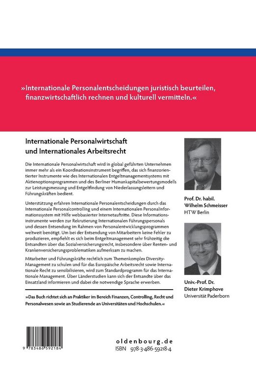Produktbild: Internationale Personalwirtschaft und Internationales Arbeitsrecht