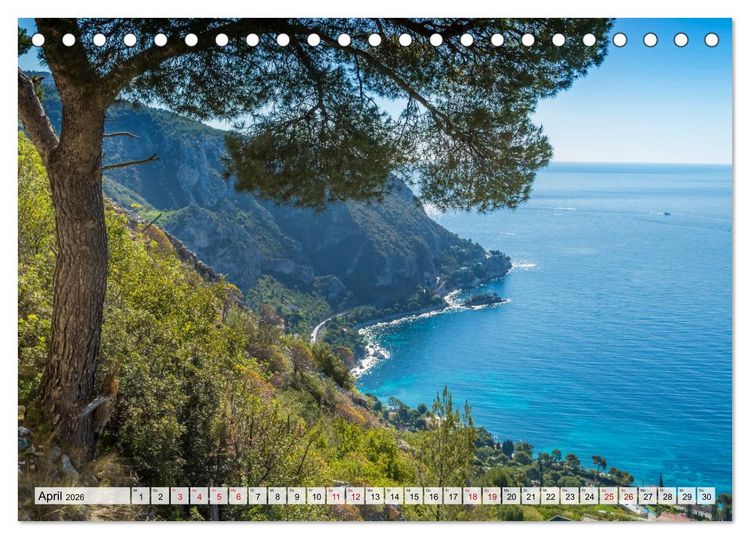 Produktbild: C&Ocirc;TE D&rsquo;AZUR Bezaubernde Orte (Tischkalender 2026 DIN A5 quer), CALVENDO Monatskalender