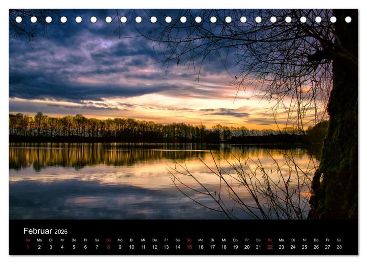Produktbild: Die Farben des Niederrheins (Tischkalender 2026 DIN A5 quer), CALVENDO Monatskalender
