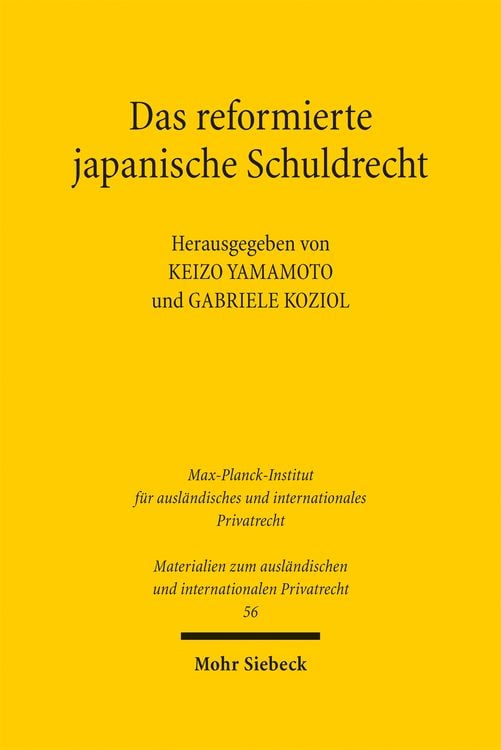Produktbild: Das reformierte japanische Schuldrecht