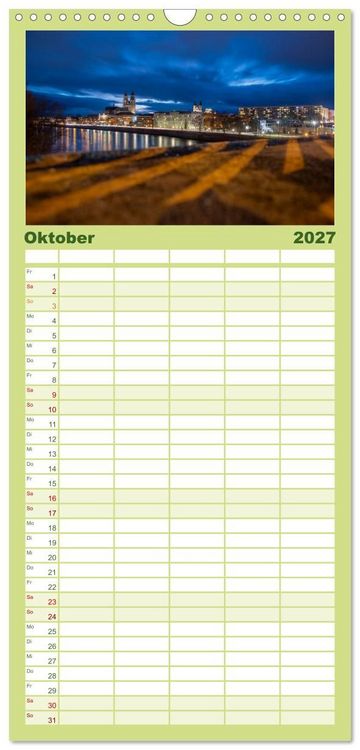 Produktbild: Familienplaner 2027 - Typisch Magdeburg mit 5 Spalten (Wandkalender, 21 x 45 cm) CALVENDO