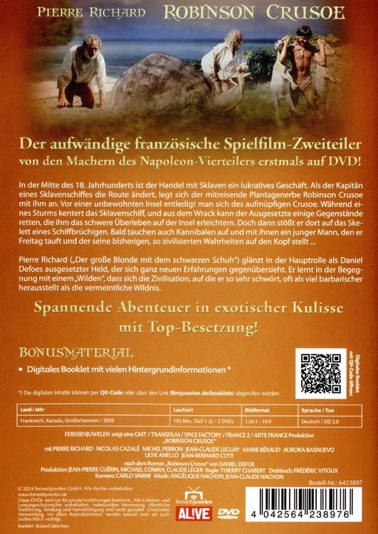 Produktbild: Robinson Crusoe - Der komplette Zweiteiler (Neuauflage) [2 DVDs]