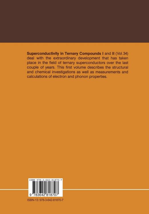 Produktbild: Superconductivity in Ternary Compounds I