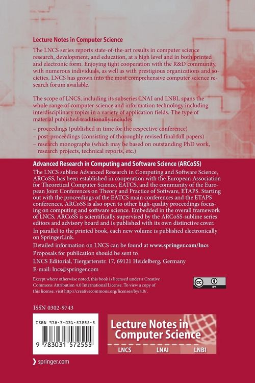Produktbild: Tools and Algorithms for the Construction and Analysis of Systems