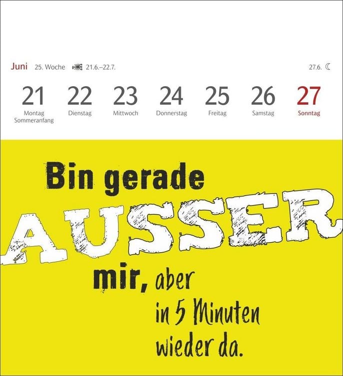 Produktbild: Typo-Spr&uuml;che-Kalender Postkartenkalender 2027 - Wochenkalender mit 53 Postkarten