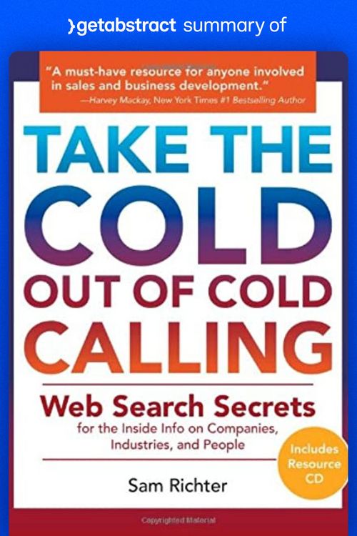 Produktbild: Summary of Take the Cold Out of Cold Calling by Sam Richter