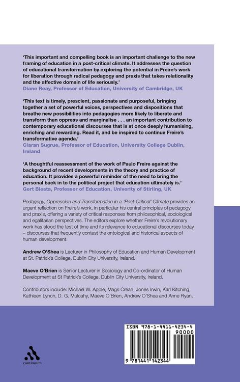 Produktbild: Pedagogy, Oppression and Transformation in a 'Post-Critical' Climate