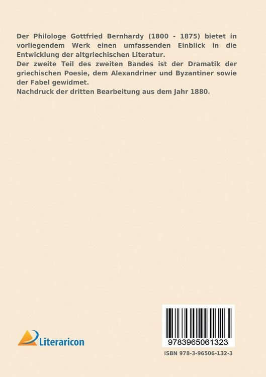 Produktbild: Grundriss der griechischen Literatur