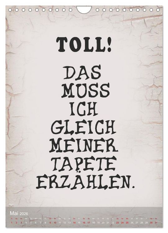 Produktbild: Ziemlich schlecht gelaunt (Wandkalender 2026 DIN A4 hoch), CALVENDO Monatskalender
