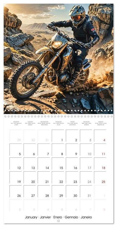 Produktbild: Ride the motocross thrill (Wall Calendar 2026 12 &times; 12 Inch) CALVENDO 12 Month Wall Calendar