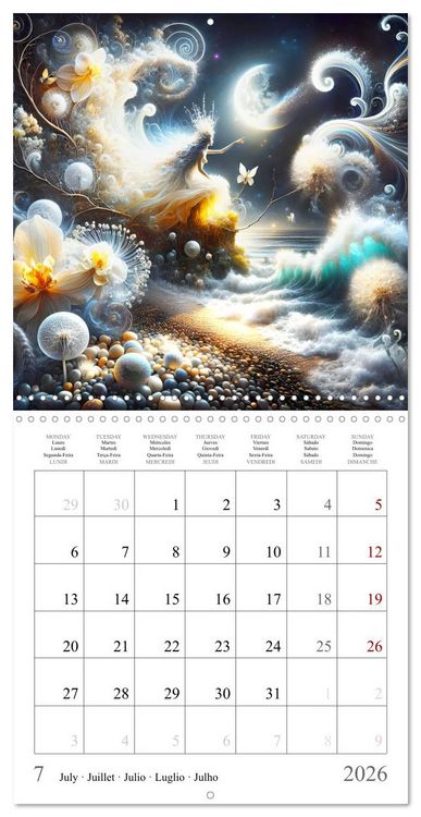 Produktbild: La nature f&eacute;erique (Calendrier mural carr&eacute; 2026 30x30 cm) Calendrier double avec une page pour vos prises de notes