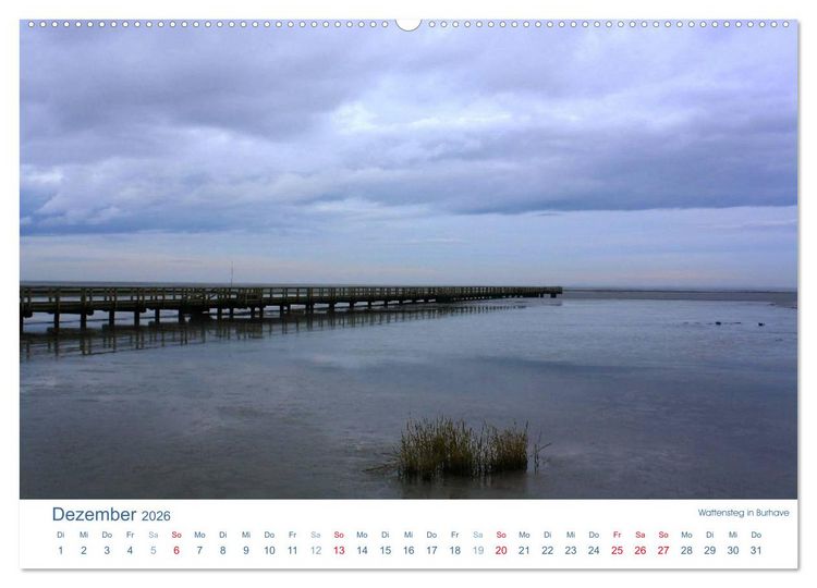 Produktbild: Ebbe und Watt 2026. Impressionen von der Nordseek&uuml;ste (Wandkalender 2026 DIN A2 quer), CALVENDO Monatskalender