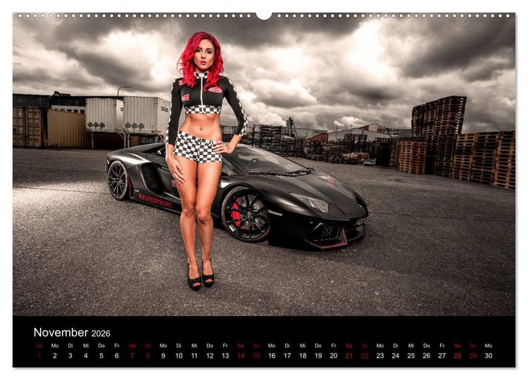 Produktbild: Cars and Girls (hochwertiger Premium Wandkalender 2026 DIN A2 quer), Kunstdruck in Hochglanz
