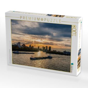 Produktbild: CALVENDO Puzzle Blick von der Rheinkniebr&uuml;cke auf den Medienhafen | 1000 Teile Lege-Gr&ouml;&szlig;e 64x48cm Foto-Puzzle f&uuml;r gl&uuml;ckliche Stunden