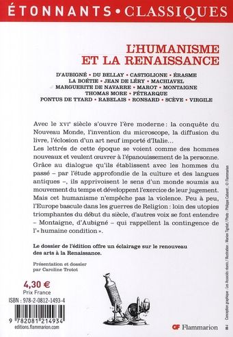 Produktbild: L'humanisme et la Renaissance : anthologie
