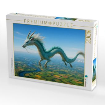 Produktbild: CALVENDO Puzzle Der fliegende Drache - Kraft, Erfolg und Schutzenergie | 2000 Teile Lege-Gr&ouml;&szlig;e 90x67cm Foto-Puzzle f&uuml;r gl&uuml;ckliche Stunden