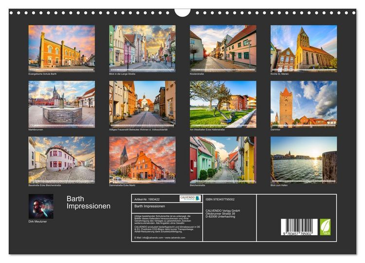 Produktbild: Barth Impressionen (Wandkalender 2026 DIN A3 quer), CALVENDO Monatskalender