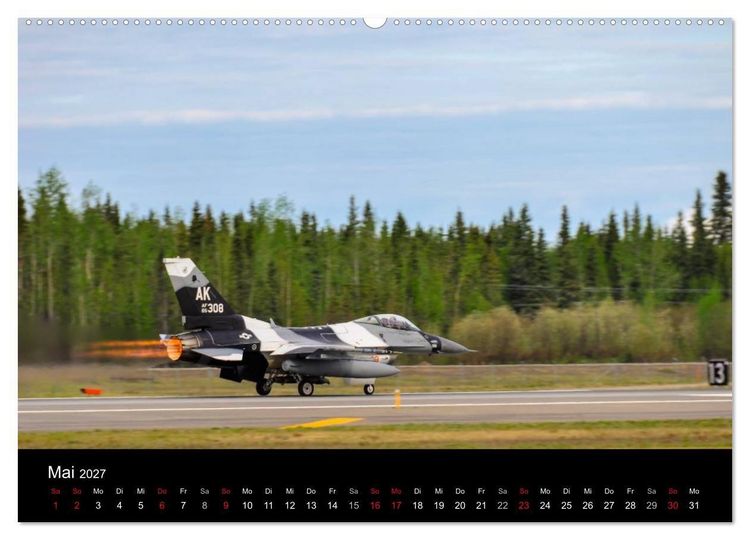 Produktbild: F-16 Fliegende Legende (hochwertiger Premium Wandkalender 2027 DIN A2 quer), Kunstdruck in Hochglanz