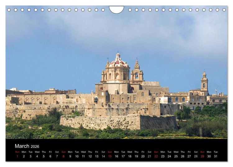 Produktbild: Malta Pearl of the Mediterranean (Wall Calendar 2026 DIN A4 landscape), CALVENDO 12 Month Wall Calendar