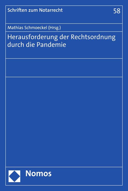 Produktbild: Herausforderung der Rechtsordnung durch die Pandemie