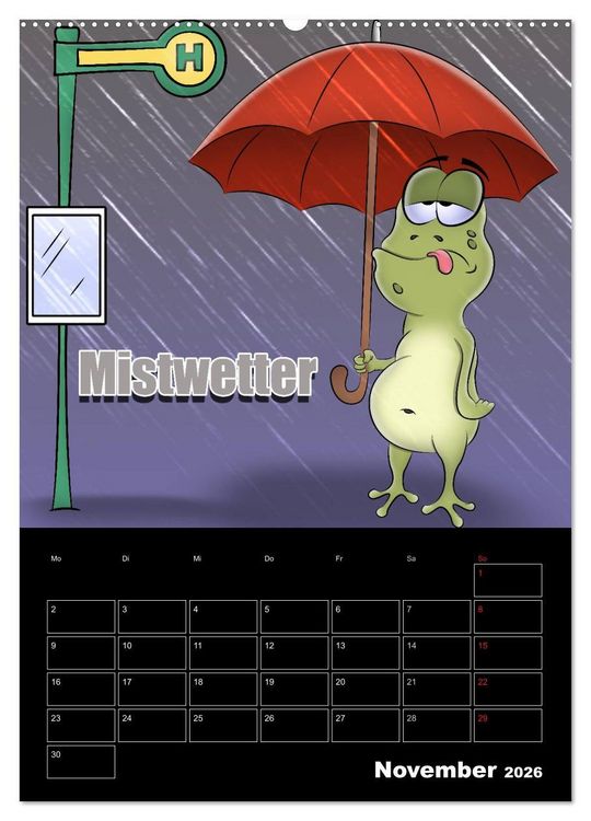 Produktbild: Cartoons - mir doch Bockwurscht (hochwertiger Premium Wandkalender 2026 DIN A2 hoch), Kunstdruck in Hochglanz