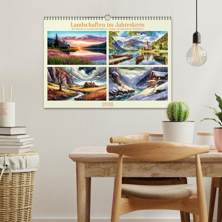 Produktbild: Landschaften im Jahreskreis (Wandkalender 2026 DIN A3 quer), CALVENDO Monatskalender