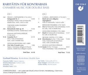 Produktbild: Gerhard Dzwiza: Chamber Musik for Double Bass