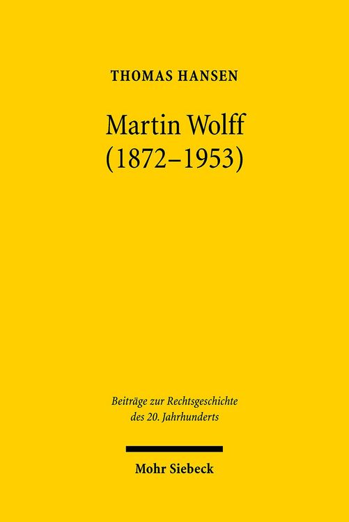 Produktbild: Martin Wolff (1872-1953)