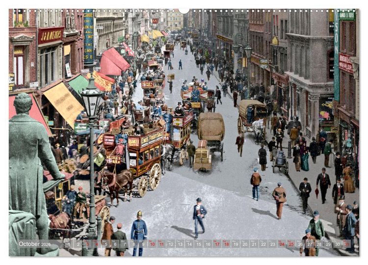 Produktbild: London around 1890-1900 - photos restored and colourised (Wall Calendar 2026 DIN A2 landscape), CALVENDO 12 Month Wall Calendar