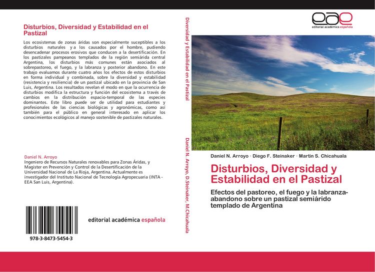 Produktbild: Disturbios, Diversidad y Estabilidad en el Pastizal