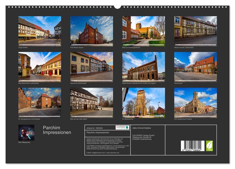 Produktbild: Parchim Impressionen (hochwertiger Premium Wandkalender 2026 DIN A2 quer), Kunstdruck in Hochglanz