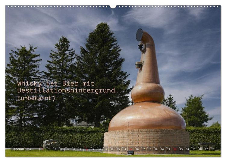 Produktbild: Whisky-Spr&uuml;che (hochwertiger Premium Wandkalender 2026 DIN A2 quer), Kunstdruck in Hochglanz