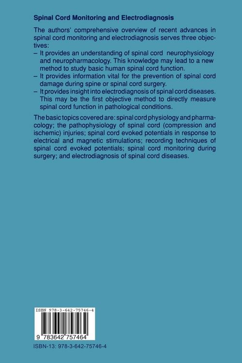 Produktbild: Spinal Cord Monitoring and Electrodiagnosis
