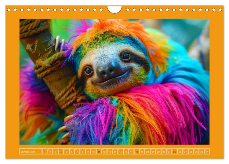 Produktbild: Supermodel Faultier. Professionelles Fotoshooting im Urwald (Wandkalender 2026 DIN A4 quer), CALVENDO Monatskalender