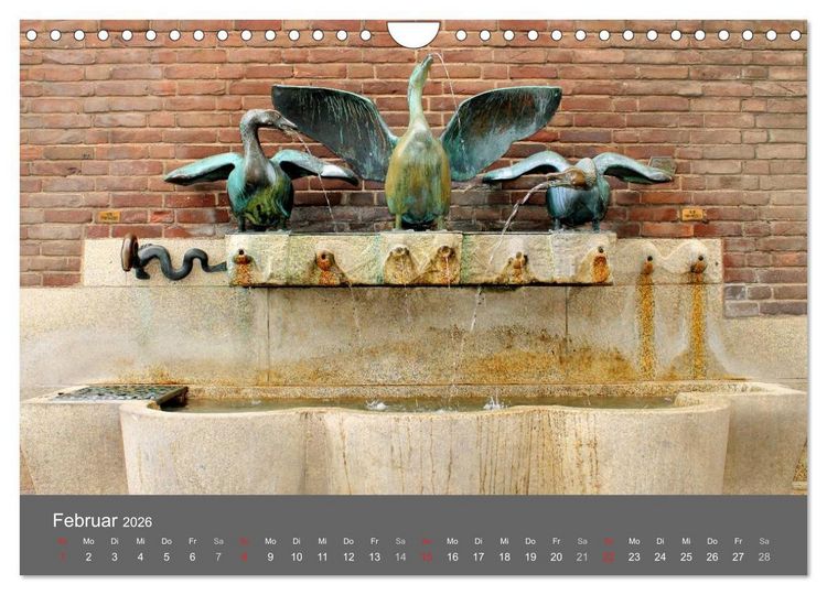 Produktbild: Grosse Brunnen und Wasserspiele in D&uuml;sseldorf (Wandkalender 2026 DIN A4 quer), CALVENDO Monatskalender