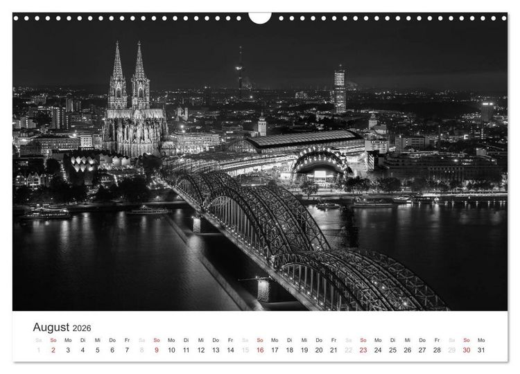 Produktbild: K&ouml;ln - monochrome Ansichten (Wandkalender 2026 DIN A3 quer), CALVENDO Monatskalender