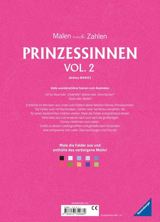 Produktbild: Disney Malen nach Zahlen: Prinzessinnen Vol. 2