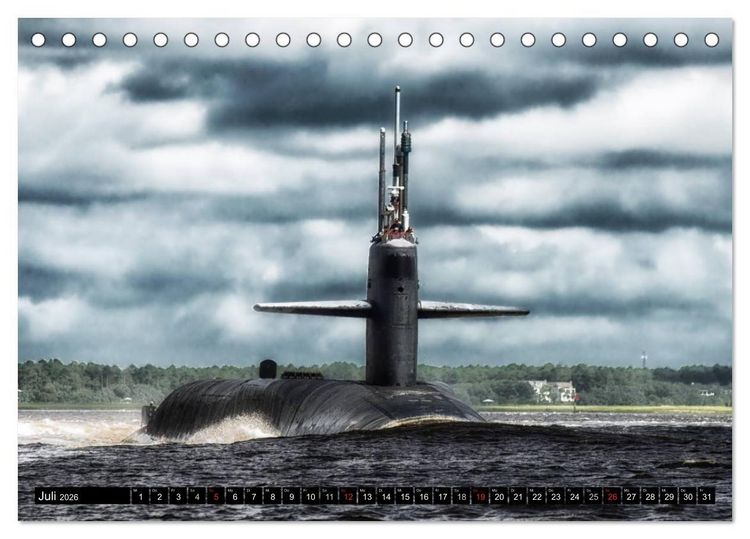 Produktbild: U-Boote - Milit&auml;rische Unget&uuml;me (Tischkalender 2026 DIN A5 quer), CALVENDO Monatskalender