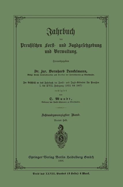 Produktbild: Jahrbuch der Preu&szlig;ischen Frost- und Jagdgesetzgebung und Verwaltung