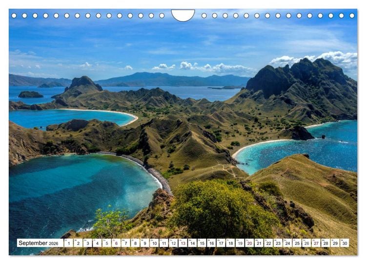 Produktbild: Indonesien - Inselparadies Flores & Komodo (Wandkalender 2026 DIN A4 quer), CALVENDO Monatskalender