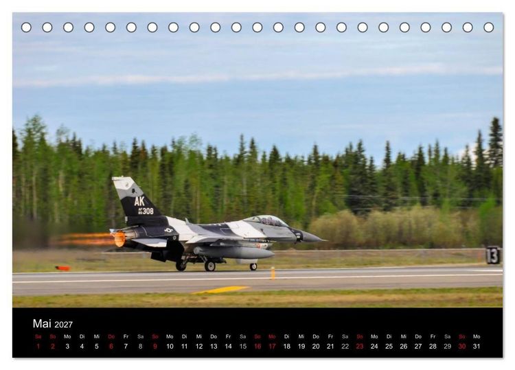 Produktbild: F-16 Fliegende Legende (Tischkalender 2027 DIN A5 quer), CALVENDO Monatskalender