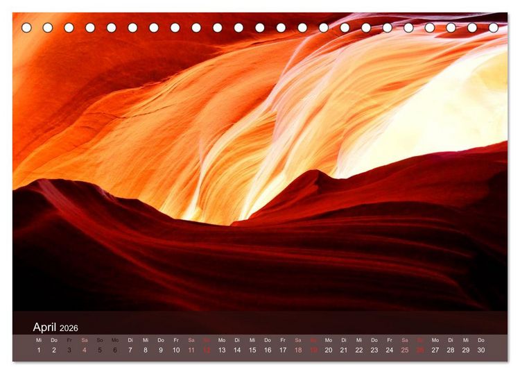 Produktbild: Der Antelope Canyon (Tischkalender 2026 DIN A5 quer), CALVENDO Monatskalender